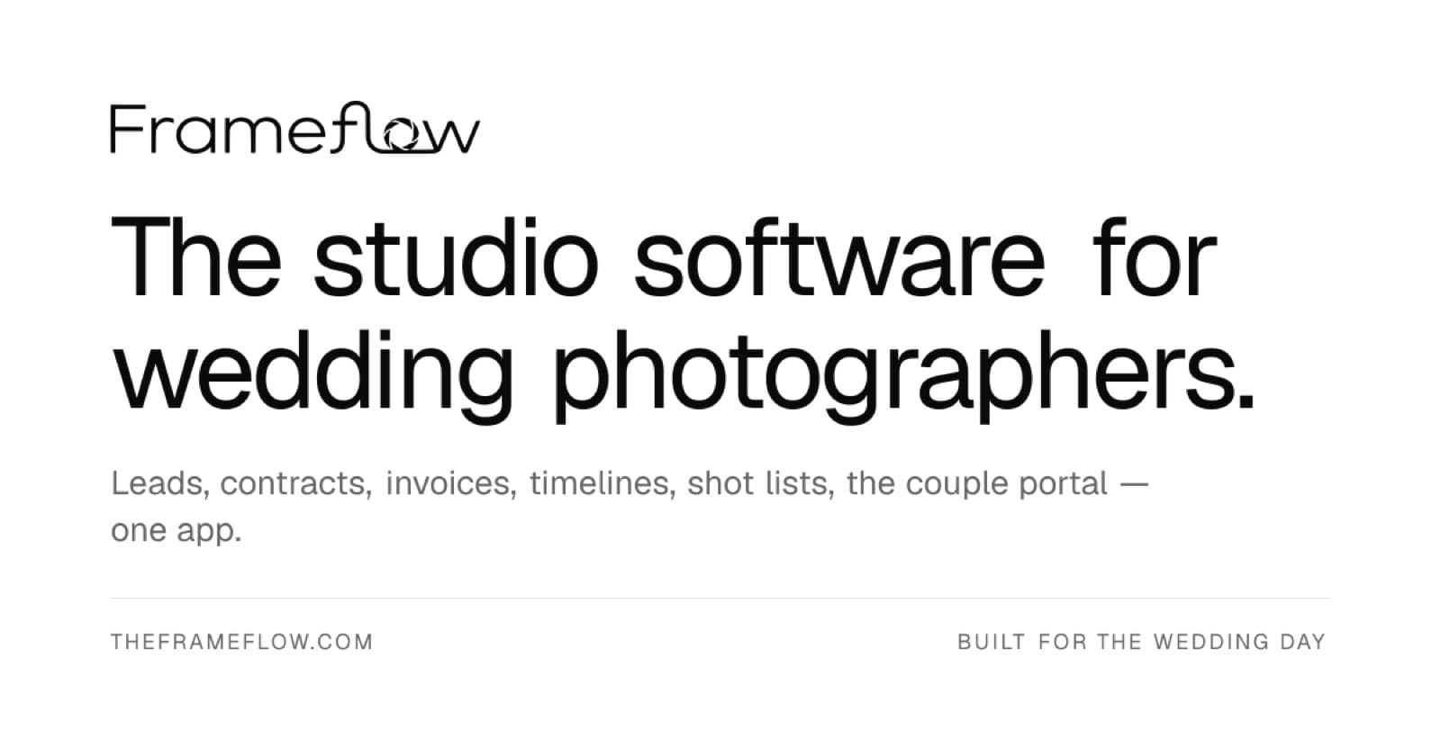 FrameFlow — built by STRATEX