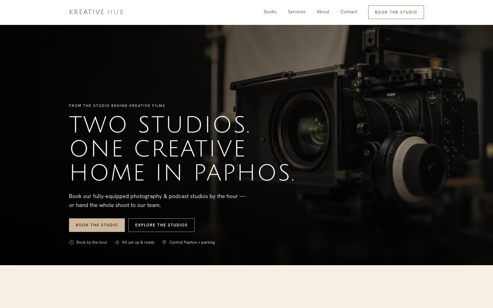 Kreative Hub — website designed and built by STRATEX